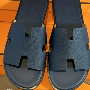 Hermes Men's Blue Izmir Slide Sandals